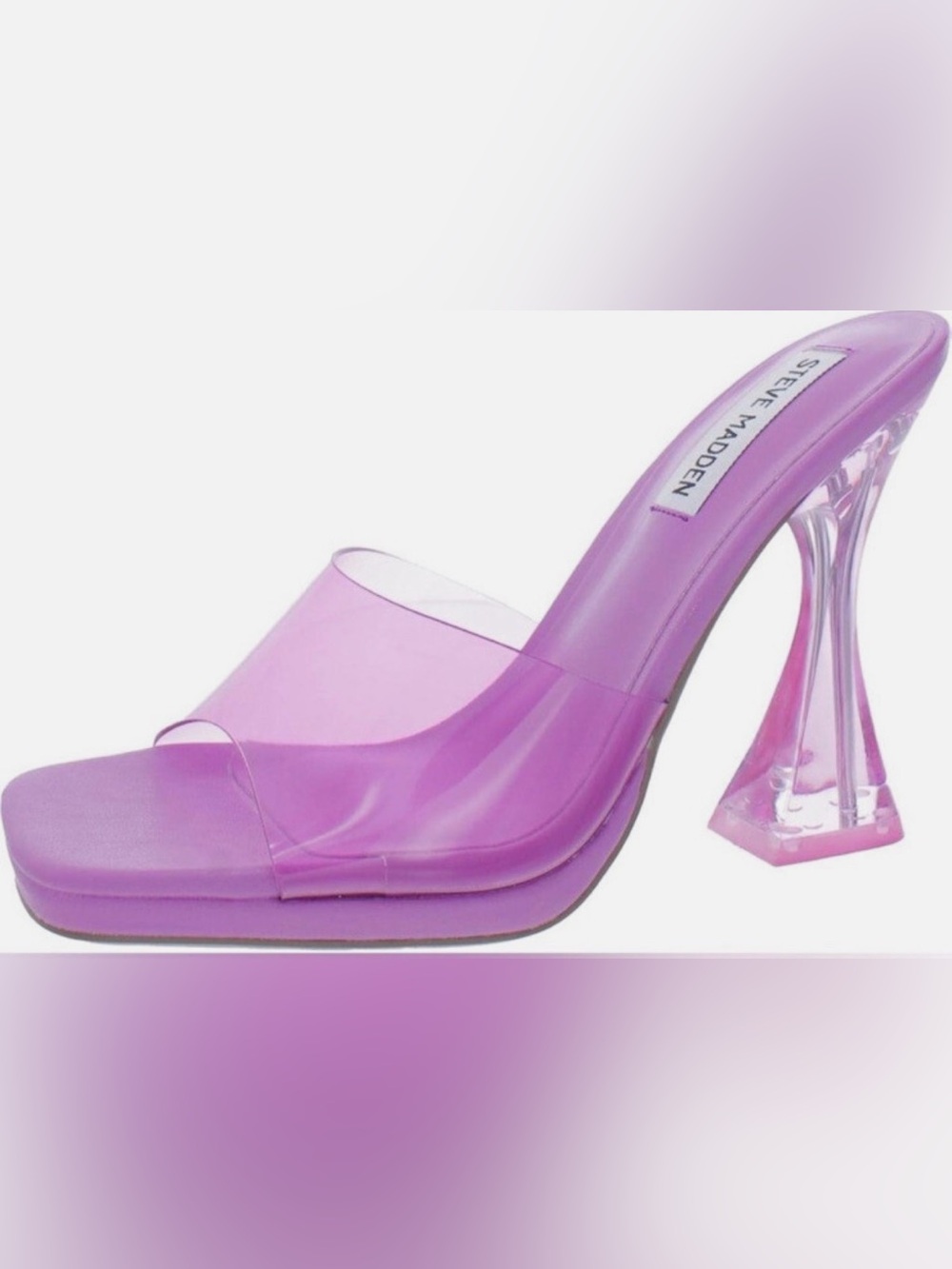 Steve Madden Barbie Pink Sculpted Heels | Trendy PVC Mule Sandals